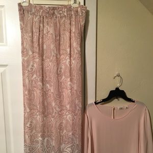 Blush pink Matching outfit. Palazzo Pants and top